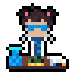 Catboy scientist in glasses