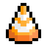 Pixel art traffic cone, placeholder logo